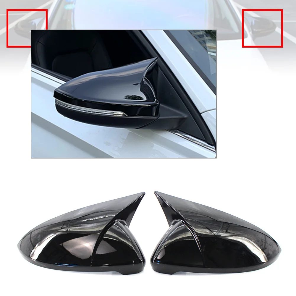 2 елемента Лъскава Черна Капачка Огледало за Обратно виждане Вратата на Колата, Формоване, Накладки За VW Golf GTI MK7 R E-Golf 2014 2015 2016 2017 2018 2019