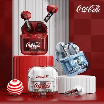 MINISO Coca-Cola T01 ушите TWS Bluetooth, Издръжливи Слушалки С Микрофон, Висококачествени Музикални Игри Спортни Слушалки В Подарък