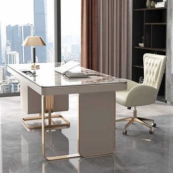 Ъглово бюро на рецепцията, за записите, за срещи, за мениджърите, офис бюро с чекмеджета за съхранение на офис мебели Escrivaninha Para Quarto