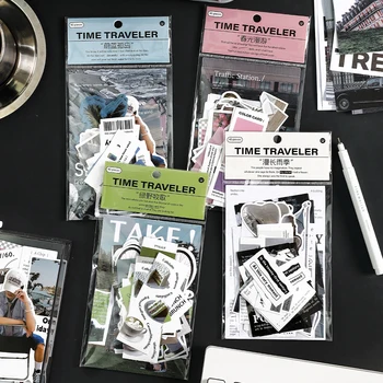 4 опаковка / ЛОТ Серия Time traveler, ретро творческа обстановка, на хартиен бележник 