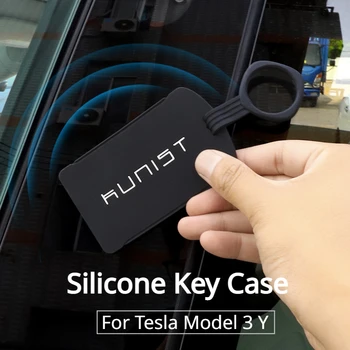 Държач за карти Tesla Model 3 Y силиконов калъф за ключове, чанта, защитно покритие, държач за карти, бижута, аксесоари за интериора на колата 2017-2023
