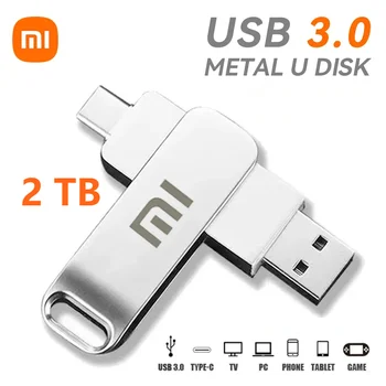 Метален USB устройство Xiaomi Mini 2 TB 3.0, 1 TB Флаш памет, високоскоростна карта памет, 4 TB U-диск, карта, Usb 3.0 Memory