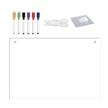 Забележка за монтаж на табла за планиране, Стенни Прозрачна дъска за бележки за планиране с 6 цветни маркери, списък със задачи