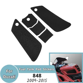 Устойчива на плъзгане стикер за защита на резервоара на мотоциклета за Ducati 848 2009-2015 2010 2011 2012 2013 Газ коляно улавяне, страничен панел за теглене