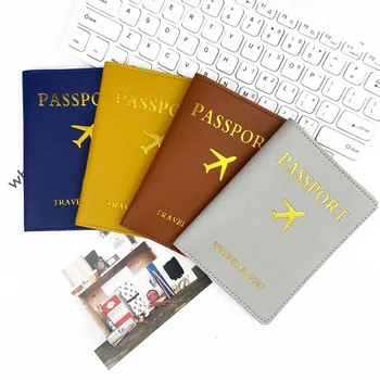 Класически модерен малък самолет с горещо щамповани, Нова чанта за паспорт, мултифункционален защитен калъф за съхранение, чанта за паспорт