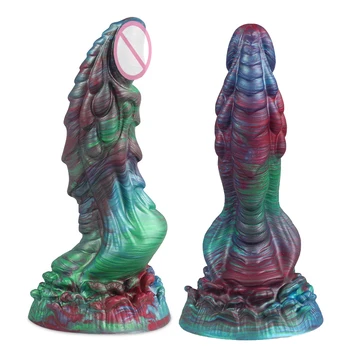 S / M Цветни Вибратори Kirin Scale Monster Animal Изкуствен Изкуствен пенис, за жени, мъже, гей, Мастурбирующих Ануса, Стимулиращи Масажни инструменти