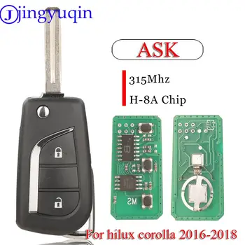 jingyuqin 2 Бутона на Капака на Дистанционното Автомобилния ключ fob 315 Mhz ASK H (8A) Чип За Toyota Camry, RAV4 Hilux Corolla 2016-2018 Автомобилни Аксесоари