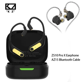KZ AZ15 Безжични слушалки Bluetooth 5.2, слушалки, обновен аудио кабел, ухото на куката, Подвижни, 2-пинов конектор за зарядно калъф