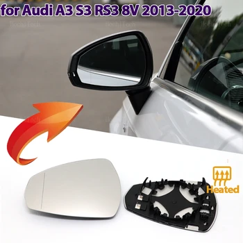 Отопление на Страничните Огледала, Стъклени Лещи на Крилото-Крило Огледало за обратно виждане Стъкло за Audi A3 S3 RS3 RS A S 3 2013-2020 8V0857535D, 8V0857536D