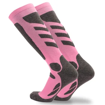 Дамски чорапи Младежки Детски Ски чорапи Професионални Дебели памучни Топли зимни спортни чорапи За каране на ски, сноуборд, колоездене футболни Чорапи