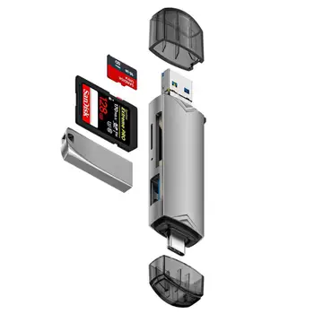 6-в-1 USB 2.0 Адаптер За Четене на Карти Памет Универсален OTG TF/ SD Карта Android Телефон Компютърни Удължители