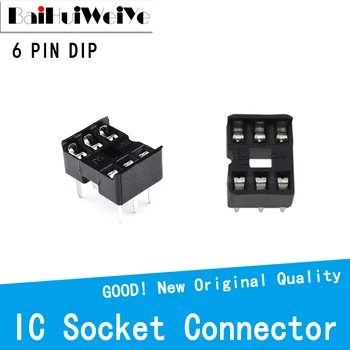 10 бр./ЛОТ DIP6 6PIN 6P DIP SIP Конектор IC Адаптер за ел. контакти Тип спойка Тип конектор IC 2.54 мм