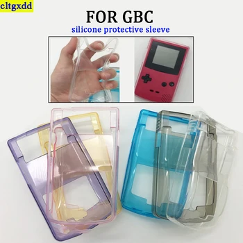 Cltgxdd, 1 бр. за GBC, прозрачен мек защитен калъф от TPU, игрална конзола, мек кристален калъф, Комплект цветни кристали, аксесоари
