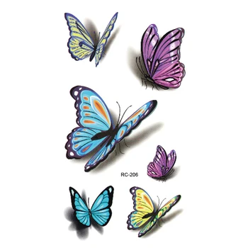maquiagem make up 3d butterfly Tattoo 2020 благородна Временна Татуировка Водоустойчив грим Етикети