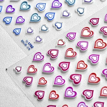 3D самозалепващи етикети за дизайн на ноктите, Нова Love Heart, Романтична сладки етикети за маникюр, търговия на Едро, Директен доставка.