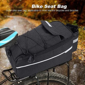 Велосипедна чанта за носене обем 10 л, задна кошница за велосипед, водоустойчива чанта за багаж, задната багажник, чанта за задна седалка, велосипеди багаж, чанта през рамо