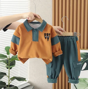 Комплекти дрехи За момчета, Пролетно-есенни Детски Памучни Тениски-Поло