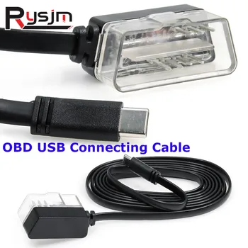 Цельнокроеный кабел obd2 mini usb OBDII 2 7 Pin Към Mini USB Кабел За Кола HUD Главоболие, hud Дисплея OBD Кабел