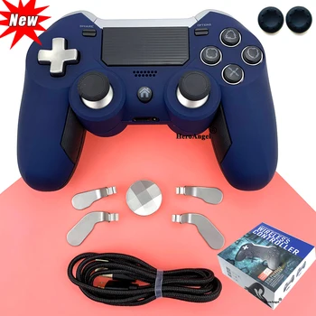 Безжичен контролер за PS4 Elite, Bluetooth геймпад, нажимная панел с двойна вибрация, 3,5 мм o, 4 превключващи бутони, джойстик