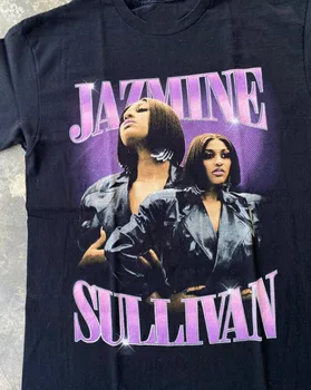 реколта тениска Jazmine Sullivan черен цвят с къс ръкав Всички размери от S до 5Xl TA3426