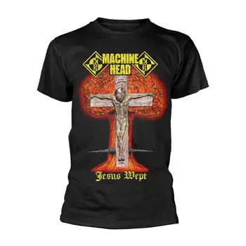 ЧЕРНА тениска MACHINE HEAD - ИСУС е ПЛАКАЛ, принт отпред и отзад дребния
