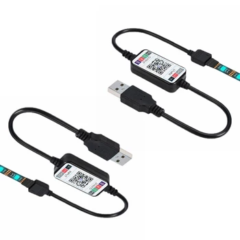 2X Безжична Bluetooth led димер с дистанционно управление DC5-24V, Управление на свързване с телефонен приложение за RGB ивица светлина, превключвател таймер