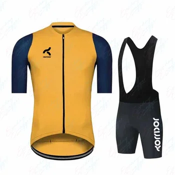 Летен мъжки комплект с къс ръкав Korridor cycling bike jerseys велосипедна облекло МТБ cycling Team jersey kit roupa ciclismo