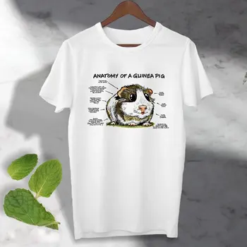 Тениска с изображение на морско свинче, сладки животни, анатомия, морско свинче