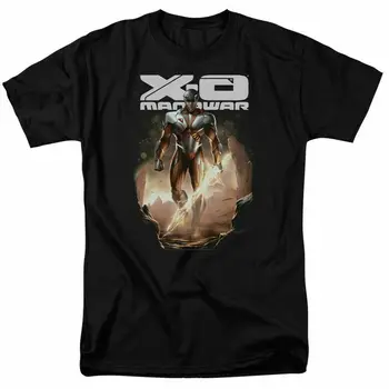 Тениска на X-O Manowar Светкавица Sword с лицензирани комиксами, черна