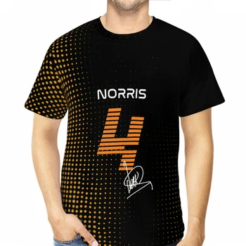 Lando NorrisFormula F1 Тениска От Полиестер Унисекс С 3D Принтом, Върхове За Фитнес, Хип-Хоп Плажни Мъжки Тениски