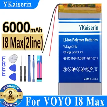 Батерия YKaiserin 6000 mah за tablet PC VOYO I8 Max, батерията е с 2 проводника, Безплатни инструменти