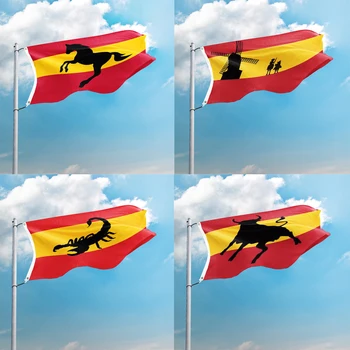 Флаг на Испания Дон Кихот Скорпион Бик 3 x 5 ФУТА 90 x 150 см Испански Знамена С Логото На Поръчка Външно Украса Полиестер