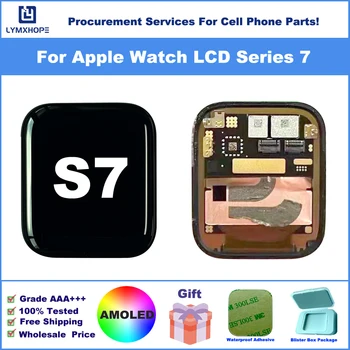 AMOLED За Apple Watch Серия 7 LCD Дисплей 41 мм 45 мм Сензорен Дисплей Дигитайзер В Събирането На iWatch S7 LCD Резервни Части Тествани