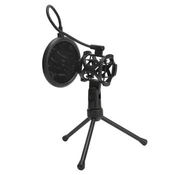 Комплект мрежа за микрофонного филтър ABS Преносим Подвижна Здрав микрофон Силата на предното стъкло Сгъваем Микрофон Комплект за защита от пръски