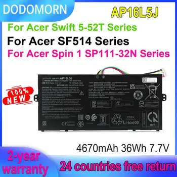 DODOMORN 7,7 V 36Wh AP16L5J Батерия за лаптоп Acer Swift 5-52 T SF514-52T-59YX Aspire SF514 Spin 1 Серия SP111-32N 2ICP4/91/91