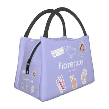Florence By Mills, Термоизолированные чанти за обяд, дамски преносима чанта за обяд за офиса, Многофункционална кутия за хранене на открито,