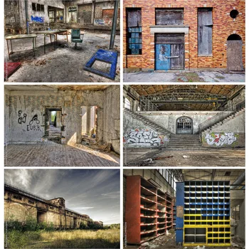 Vintage темата на фото фонове, ретро фабрика интериор графити старата тухлена стена снимка фон студио подпори 211216 PJT-01