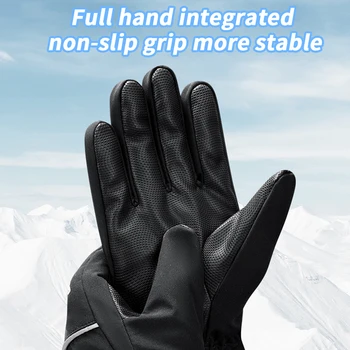 Ръкавици SK39 Ветроупорен, подобрени топлинни Ветроупорен ръкавици от изкуствена длан на Тройно по-дебел, Спортни, Унисекс ръкавици за зимата на открито
