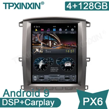 Android 9.0 4 + 128G PX6 Tesla Style за Lexus LX470 2002-2007 Android Авто аудио стерео магнитола GPS главното устройство
