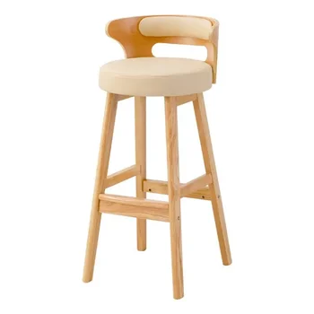Бар стол с модерен просто домашен бар стол с облегалка на рецепцията, високо столче за мляко, чай, столче за хранене в магазина
