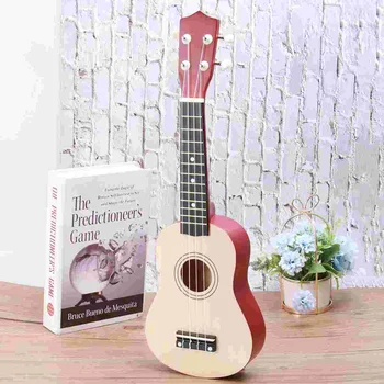 Инча ukulele, играчки, дървени ukulele, играчката е забавна модел на музикални инструменти от масивно дърво, играчка за ранното развитие играчка