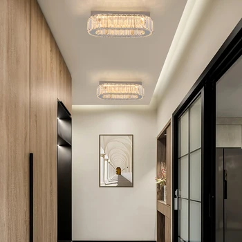 Модерен Led тавана лампа, Кристал Стенни полилей с овални дизайн, интериор за дневната, трапезарията, Подвесное осветление, Вътрешно Устройство за спални