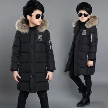 Детски зимни naka яке, дрехи за момчета, гъст топло палто с качулка, детска парк, зимни дрехи за тийнейджъри, връхни дрехи, зимен гащеризон от 3 до 14 години