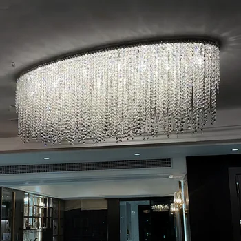 Модерна луксозна подвесная лампа K9 Crystal Концертен за лобито на хотела, дневен тракт, хаспел, декоративни полилеи за дома, за вилата