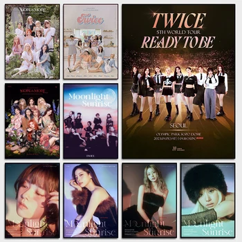 Певицата Поп-група Twice Ready To Be Tour 2023 Музикален Плакат Moonlight Платно Картина Идол Стенни Пана Начало Декор Подарък на Феновете