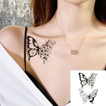 Модерен Лесен за използване Мъжки женски Временен ефектът на пеперудата от тигрового пера Водоустойчив продукт Фалшиви татуировки Стикер татуировки