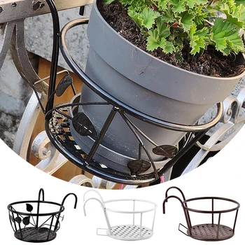 Iron подвижна саксия с двойна кука закачалка за кошници с растения, декорация за дома и градината кафенета
