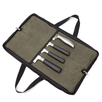 Водоустойчив холщовая чанта за преносими ножове, чанта за съхранение на моите часове по готварство ножове на открито, Походный комплект за пикник, износостойкая холщовая плат