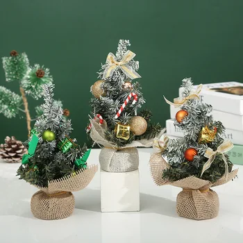 Мини Изкуствен Бонзай Коледно Дърво Фалшив Коледен Букет От Растения За Дома Новогодишна Украса Малък Бонзай Бар Маса Занаят 2023