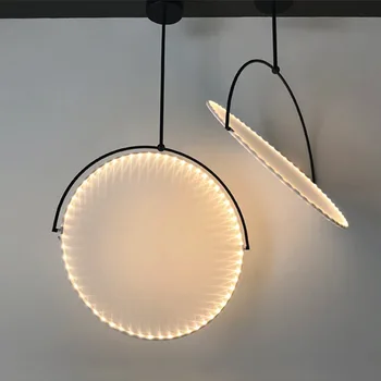 Led окачен лампа, маса за Хранене, Бар плот Украса хол Съвременно минималистское изкуство Окачен лампа от Скандинавски тъкан